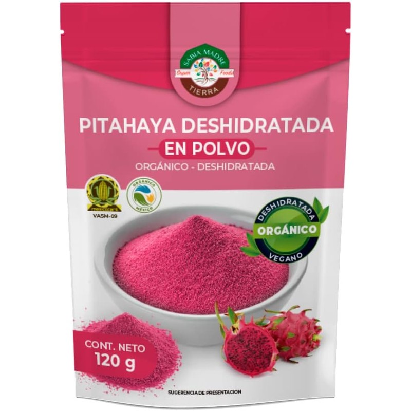 SABIA MADRE TIERRA Pitahaya deshidratada orgánica 120g