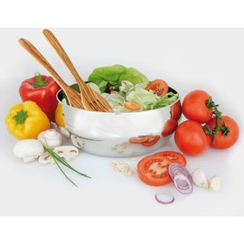 Fackelmann 30855 Salad Cutlery Olive Wood Dishwasher Safe 30 cm