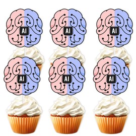 S-Cp-0810Ice Cream Fruit Dessert Cupcake Topper Colorful Glitter Happy Birthday Sensory Pop Game Theme Decor Supplies Baby Shower Boys Girls Birthday Party Decorations