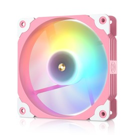 Vetroo SA-120 120mm FDB High Airflow PC Case Fan for Radiator/CPU Air Cooler/Computer Case, Fluid Dynamic Bearing, 5V 3-Pin ARGB & 4-Pin PWM Smart Control - Pink