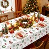 4 Pcs Christmas Tablecloths, Xmas Tree Table Cloths Winter Decorations