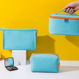 Scrub Portable Cosmetics Hygiene Multipurpose Storage Pouch pink 5ea