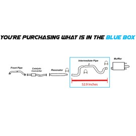 Northeastern Exhaust | Stainless Steel Direct Fit Exhaust Intermediate Pipe Compatible for Buick Allure & LaCrosse 2005-2009 3.8L | Includes Clamps | Automotive Replacement Part