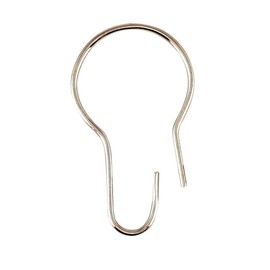 EZ-FLO 15105, Nickel-Plated Steel Bathroom Shower Curtain Rings, Pack of 24, 1.75 x 2.7 x 3 inches