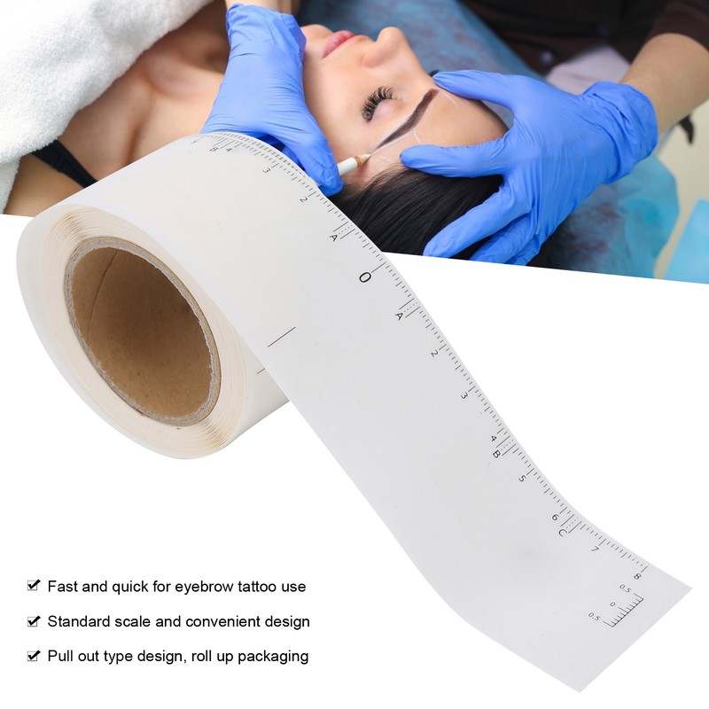 50pcs/roll Microblading Eyebrow Ruler Disposable Eyebrow Tattoo Shaping Ruler Tool4#