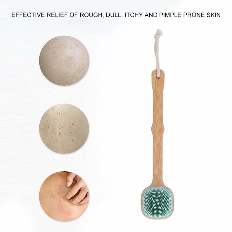 Back Scrubber Long Handle Double Sided Gentle Massage Exfoliating Body