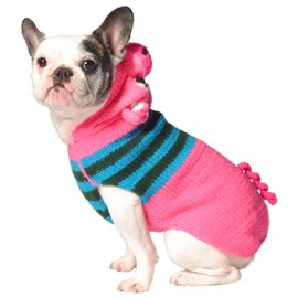 Chilly Dog Pink Piggy Hoodie Sweater, X-Small