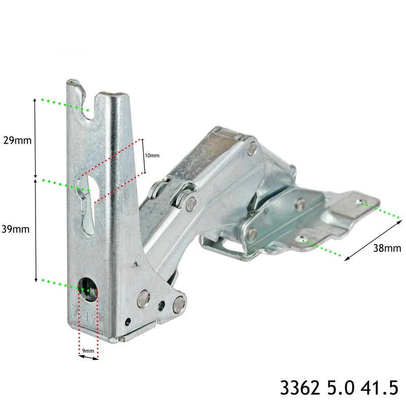 SPARES2GO Intergrated Door Hinge for Belling Fridge Freezer (Top Right/Lower