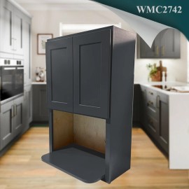 American Apartment Kitchen Improvement Modern Kitchen Cabinet Stock WMC2742 Standard Size Microwave Wall Cabinet Ready to ShipColor: WMC2730