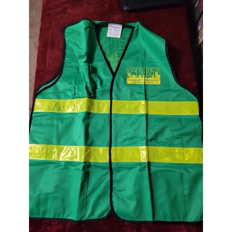 Propac C.E.R.T. Safety Vest, ANSI, yellow reflective stripes, Community Emergency