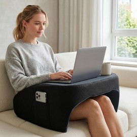 Reading Pillow for Gaming, Ergonomic Memory Foam Lap Desk Pillow