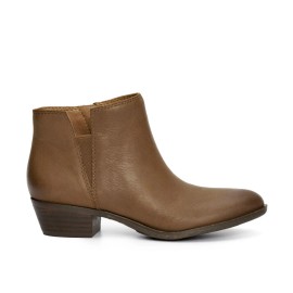 Lucky Brand Women Lucky Brand Bessie 2 Ankle Boot with Side Zipper Leather OR Suede NEW NIB - Cedar Brown (Leather), 8.5
