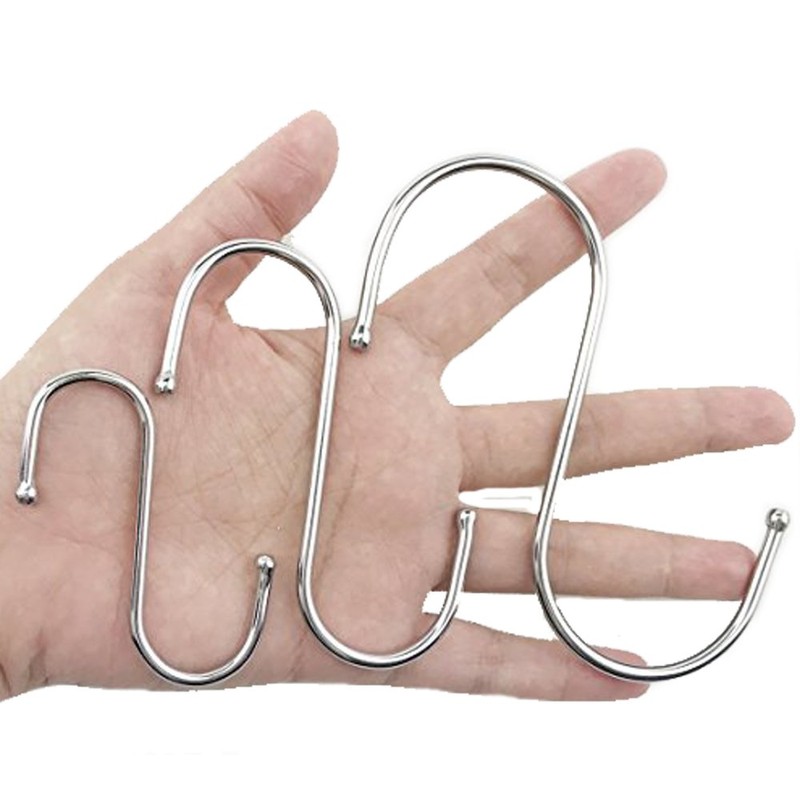 10 Pcs Metal S Shaped Kitchen Spoon Pan Pot Hanging