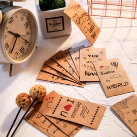 Motivational Quote Cards Mini Kraft Inspirational Cards Gratitude Encouragement Cards for Home Office School Supplies, 24 Styles (48)