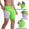 FT FENTENG Mens Swim Trunks with Compression Liner, 2 in