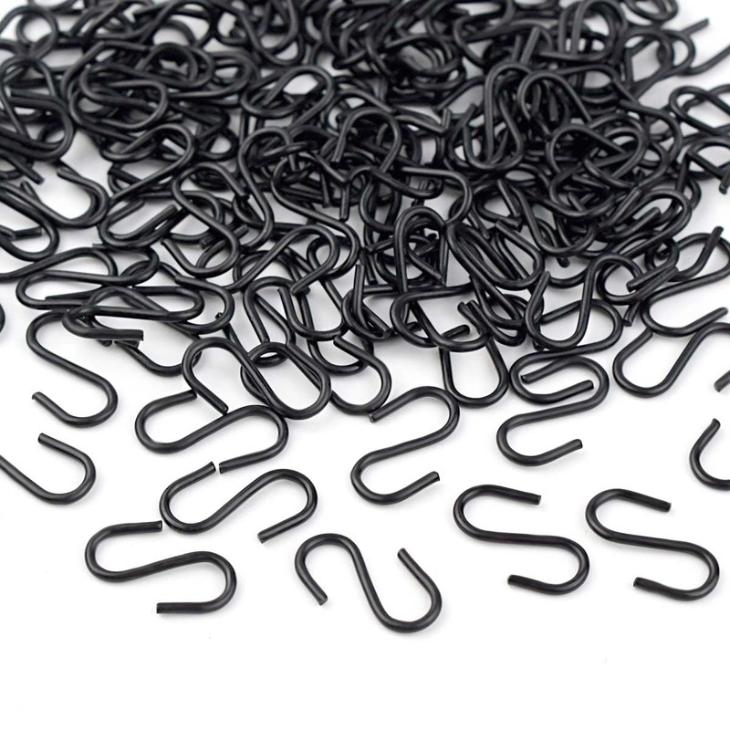 100 Pack Mini S Hooks for Hanging Small S Hook