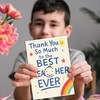 Giftinghouse Teacher Thank You Card – Rainbow & Doodle Design
