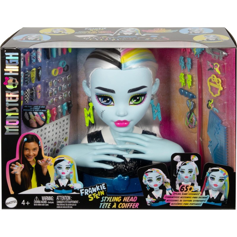 Monster High Frankie Stein Styling Head Toy with 65 Accessories
