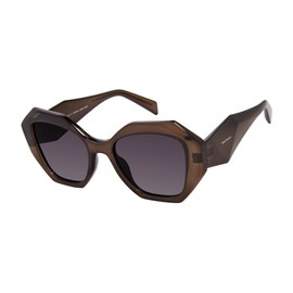 Prive Revaux Womens The Bimini Geometric Sunglasses, Grey, Medium