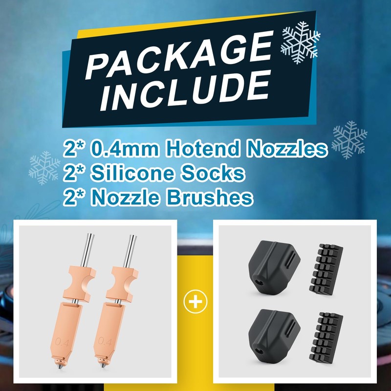 Upgraded 2 Pack 0.4mm Hotend Nozzles for Flashforge AD5X 3D