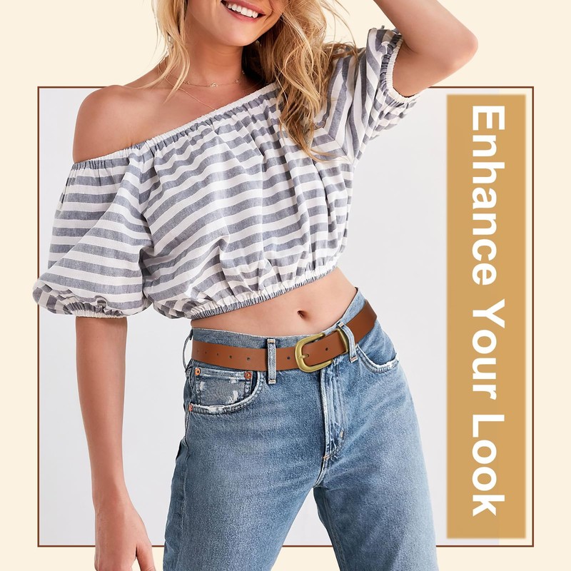 2 Packs Womens Belts for Jeans Ladies Belt for Dresses