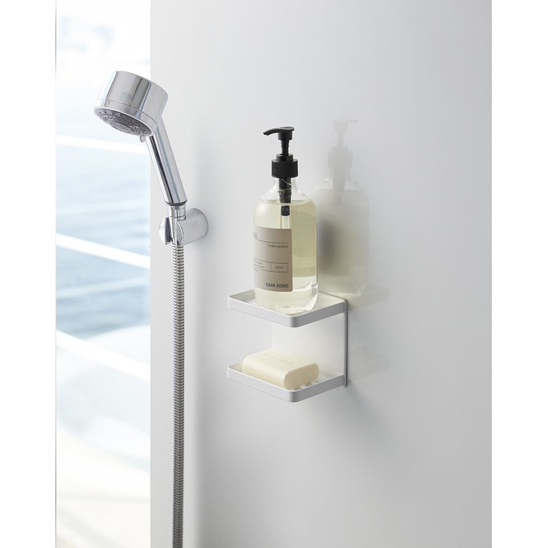 Yamazaki 3809 Magnetic Soap Tray Tower, White, Approx. W 4.7