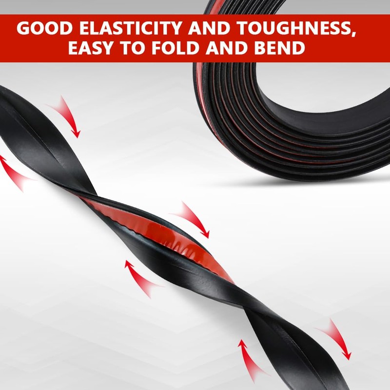 Wogomz 9.8Ft Automotive Weather Stripping, Z Shape Windshield Rubber Seal
