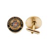 Knights Templar Masonic Cuff Link Pair - [Black & Gold][3/4''