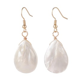 Hemasa Natural Shell Teardrop Dangle Earrings For Women/Girls