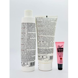 Compagnia Del Colore 001 Mirage Shampoo 8.45 fl oz and 002 Mirage Mask 6.76 fl Oz with Argan Oil "Free Starry Sexy Kiss Lip Plumping 10 Ml"