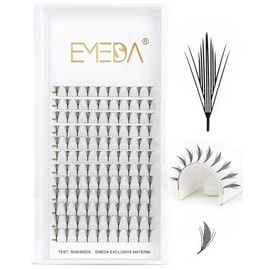 Spire Lashes Pyramid Spike Eyelash - Premade Lash Extension Fans Manga Anime Style Eyelash Extensions Comic Pre-made Eye Lash Fans Feather Lightweight by EMEDA (Feather D Curl MIX9-15mm)