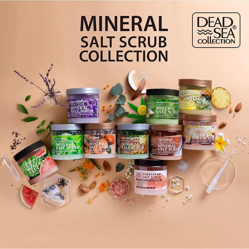 Dead Sea Collection Almond Vanilla Salt Scrub – Exfoliating Body