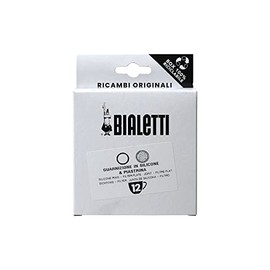 Bialetti - Spare Parts, 1x Silicon Gasket + 1x Filter for 12 Cup Coffeemaker, Aluminium, 0800042
