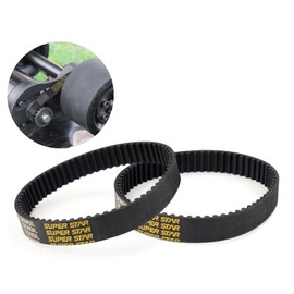 YIBEICO 2Pcs Skateboard Drive Belts for Meepo Voyager/Envy/Hurricane Carbon/Hurricane Bamboo/Flow/NLS, Durable 15mm Width HTD-5M Wheel Belt Skateboard Kit (255-5M)