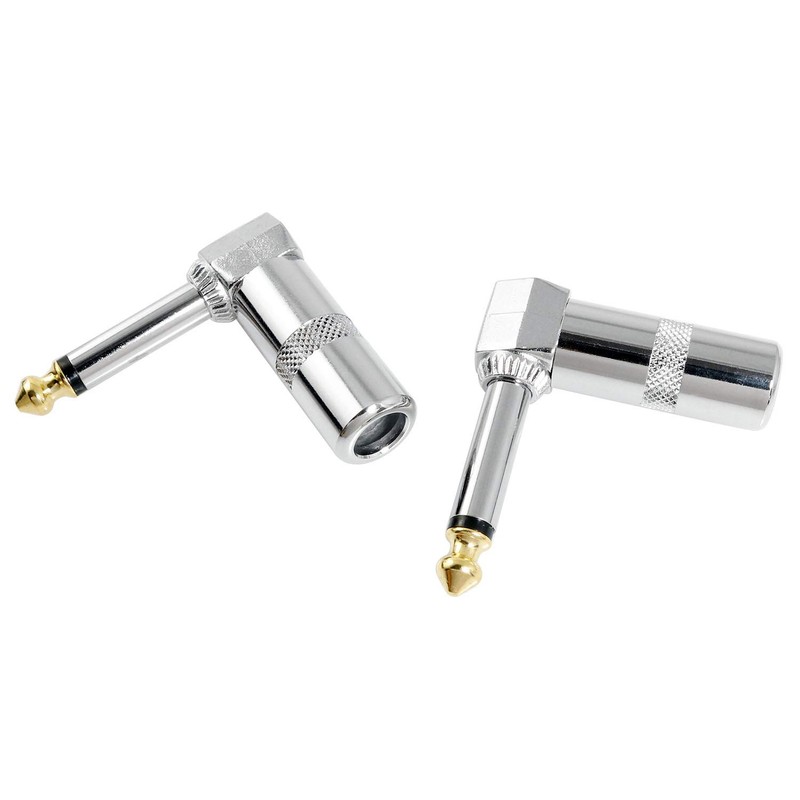 BLLNDX Audio 1/4 inch Right Angle Plug 2PCS 6.3mm 90