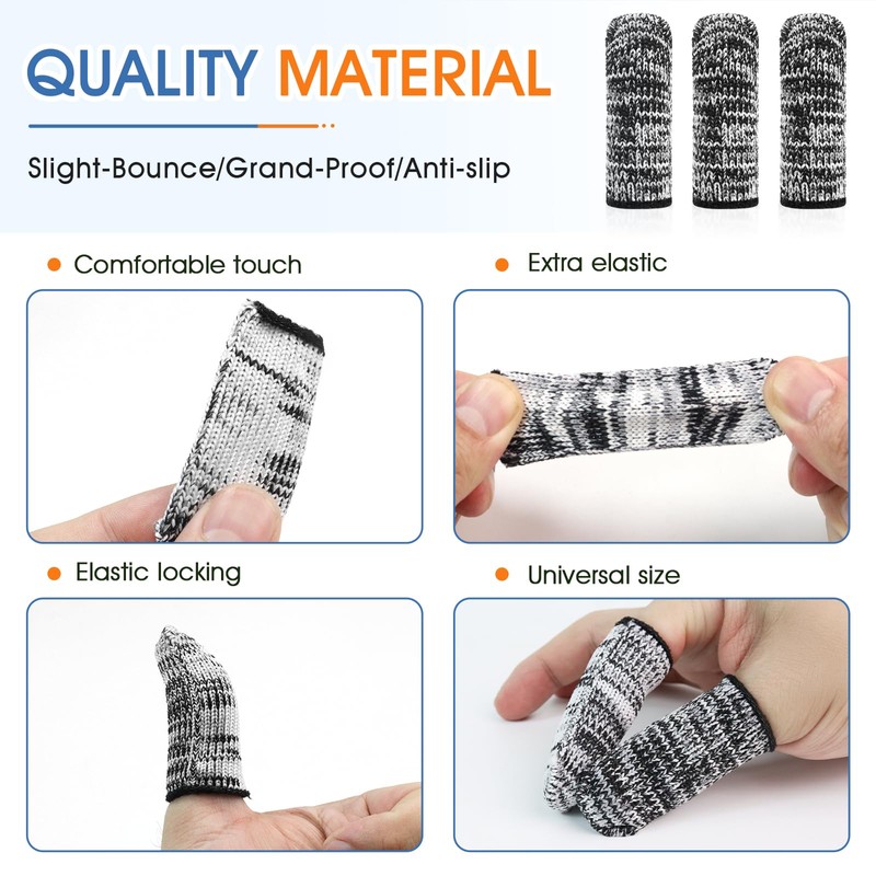 Dirvcp 20 Pcs High Protection Finger Sleeves - Non-Slip Breathable