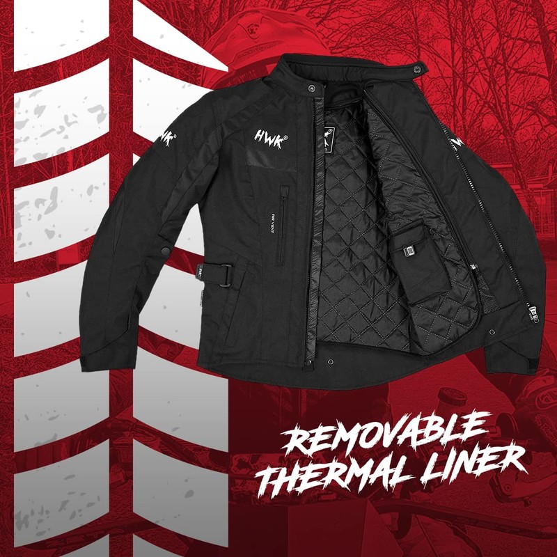 HWK Stunt Motorcycle Jacket for Women, Women's Motorcycle Jacket with