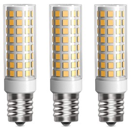 LUHMQ E17 LED Bulb 3 Pack Microwave Oven Appliance Light Bulb T7 E17 Intermediate Base for Over Cooker Lamp,Range Hood,7W (70W Halogen Bulb Equivalent) 700 Lumen AC110V/120V/130V (Warm White 3000K)