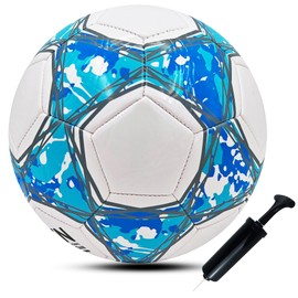 ABAJI - Pelota de fútbol tamaño 3, 4, 5, para entrenamiento de práctica, regalo de piel más gruesa, antiexplosiones, para interiores y exteriores, viene con aguja de bomba