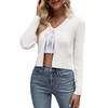 SECRETEYARD Womens Tie Front Cardigan Long Sleeve Rib Knit Shrug