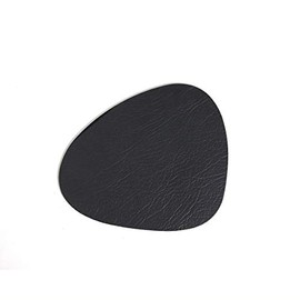 LindDNA Curve 983502 Glass Coaster Recycled Leather Double-Sided Red/Black Dimensions: 11 cm x 13 cm