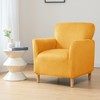 LiveGo Stretch Mid Century Modern Armchair Slipcover 1-Piece Solid Accent