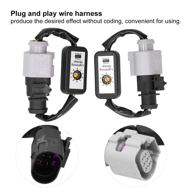 LED Tail Lights Dynamic Turn Signal Adapter Harness Blinker Module