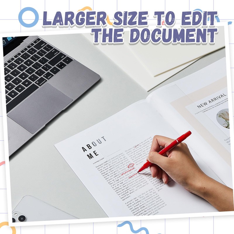 Gueevin 100 Sheets 8.5 x 11 Inch Transparent Sticky Notes,