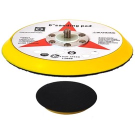 Vossner Backing Pad 5/16-24 with Velcro Polishing Pad for Eccentric Polishing Machine with Hub 5/16 Inch (150 mm)