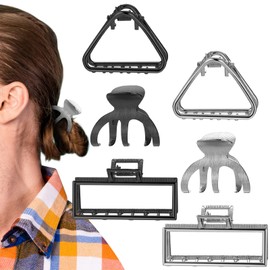 Yuxung 6 Pieces Men Metal Hair Claw Clips Non Slip Metal Hair Clips for Men Strong Accessories for Thick Long Curly Hair