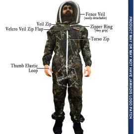 Jawadis USA Medium Adult Camouflage Full Bee Suit - Beekeeping, Pest Control & Hunting Gear