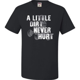 Go All Out YS 6-8 Black Youth A Little Dirt Never Hurt ATV Four Wheeler Quad T-Shirt