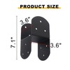 4 Pcs 4"x 4" Deck Post Caps Tie Brackets,Ineer Size(3.6"x