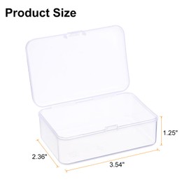 sourcing map Component Storage Box 3.54" PP Electronic Organizer Box with Cover Hardware Containers Tools Boxes for Small Accessories